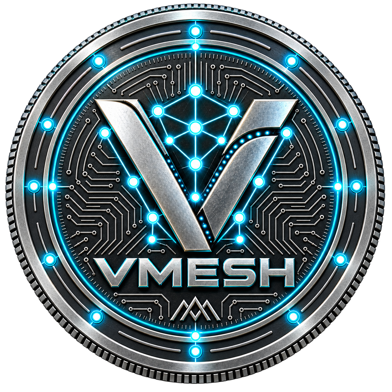VargaMesh VMESH érme, a projekt hivatalos emblémája